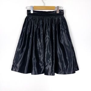 Vintage Black Silky Full Skirt Size 4